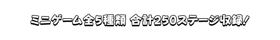 ミニゲーム全5種類 合計250ステージ収録！