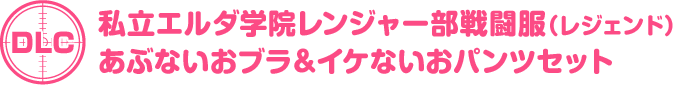 私立エルダ学院レンジャー部戦闘服（レジェンド）あぶないおブラ＆イケないおパンツセット
