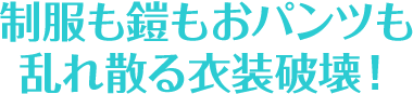 制服も鎧もおパンツも乱れ散る衣装破壊！