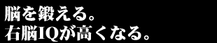 脳を鍛える。右脳ＩＱが高くなる。