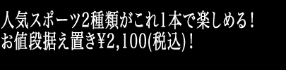 人気スポーツ2種類がこれ1本で楽しめる！