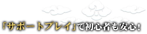 「サポートプレイ」で初心者も安心！