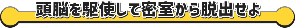 頭脳を駆使して密室から脱出せよ