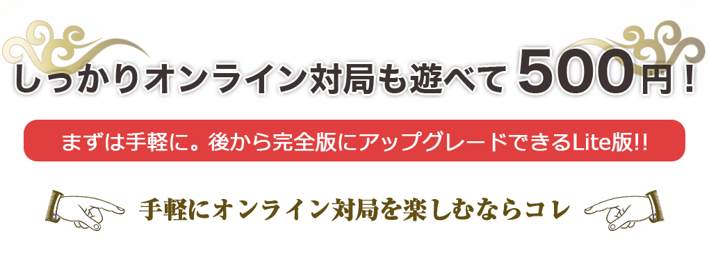 しっかりオンライン対局も遊べて500円！